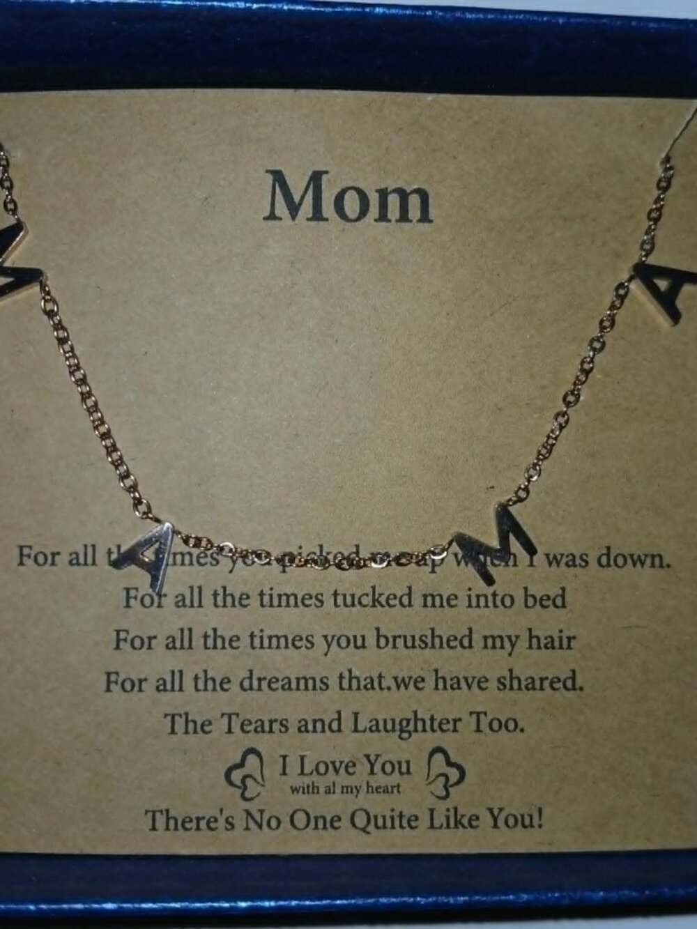 M*A*M*A Gold Tone Adjustable Necklace